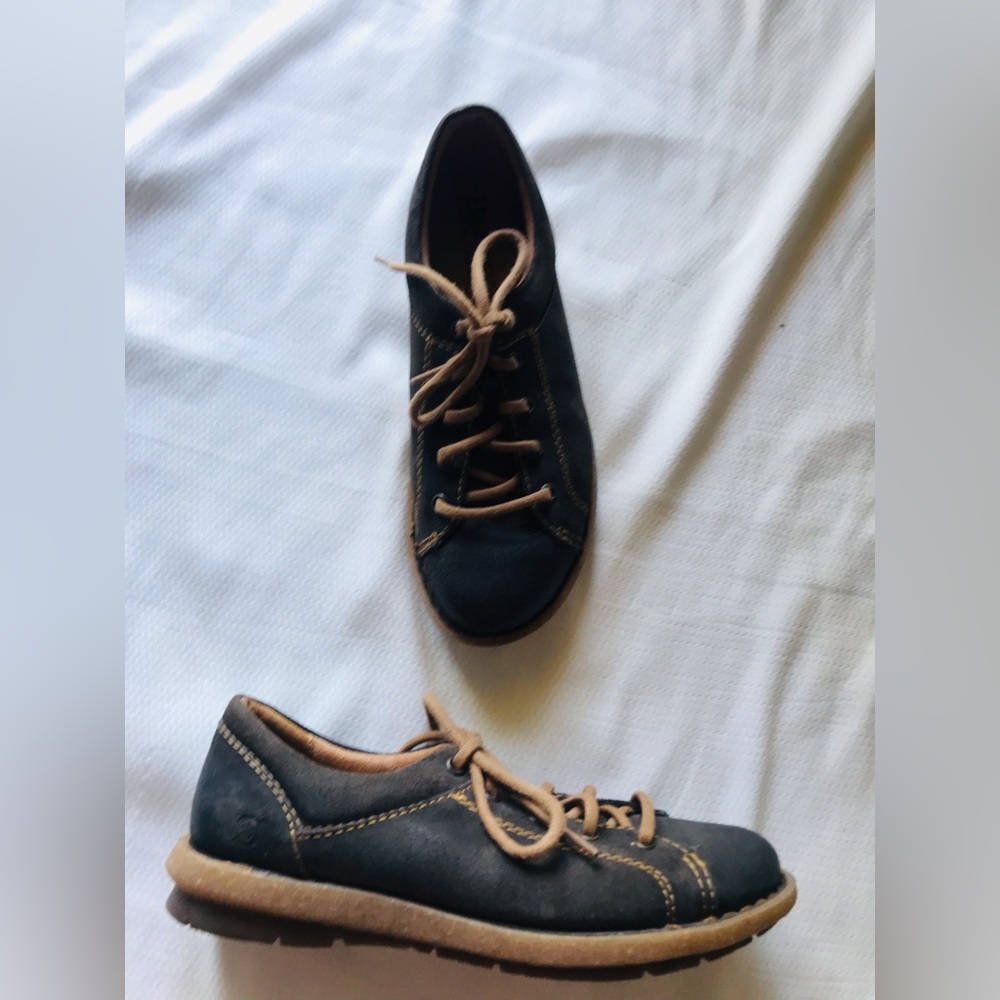 Born Casual Leather Shoes - Black and‎ Tan